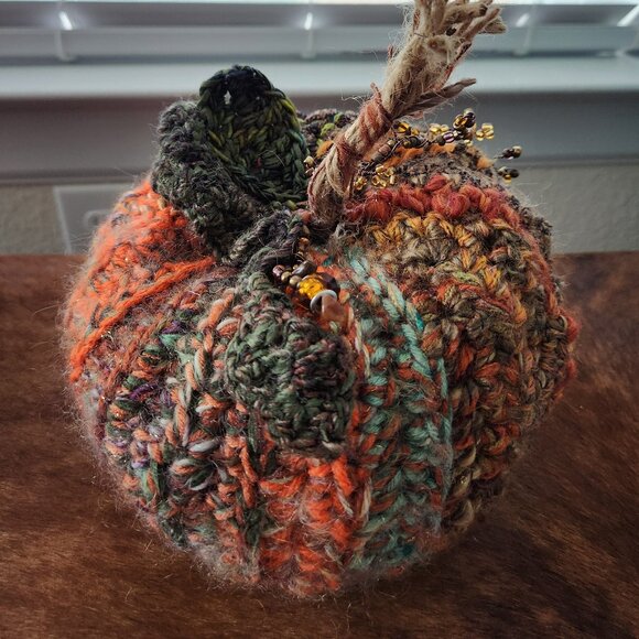 Handmade seasonal decoration, pumpkins few sizes. - Picture 1 of 3